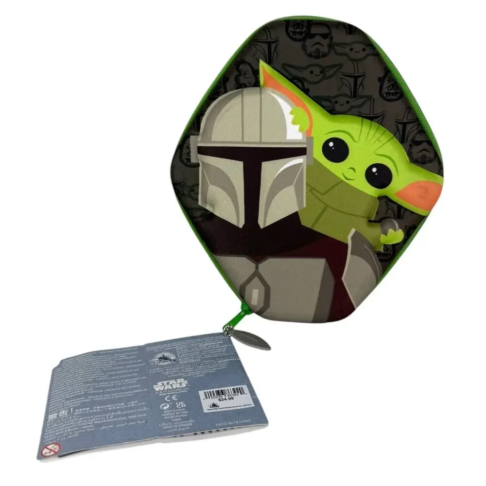 Disney Star Wars Grogu Baby Yoda & The Mandalorian Art Pack Zipper Pouch New